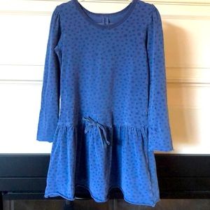 Mignone Blue Long Sleeve Drop Waist Dress